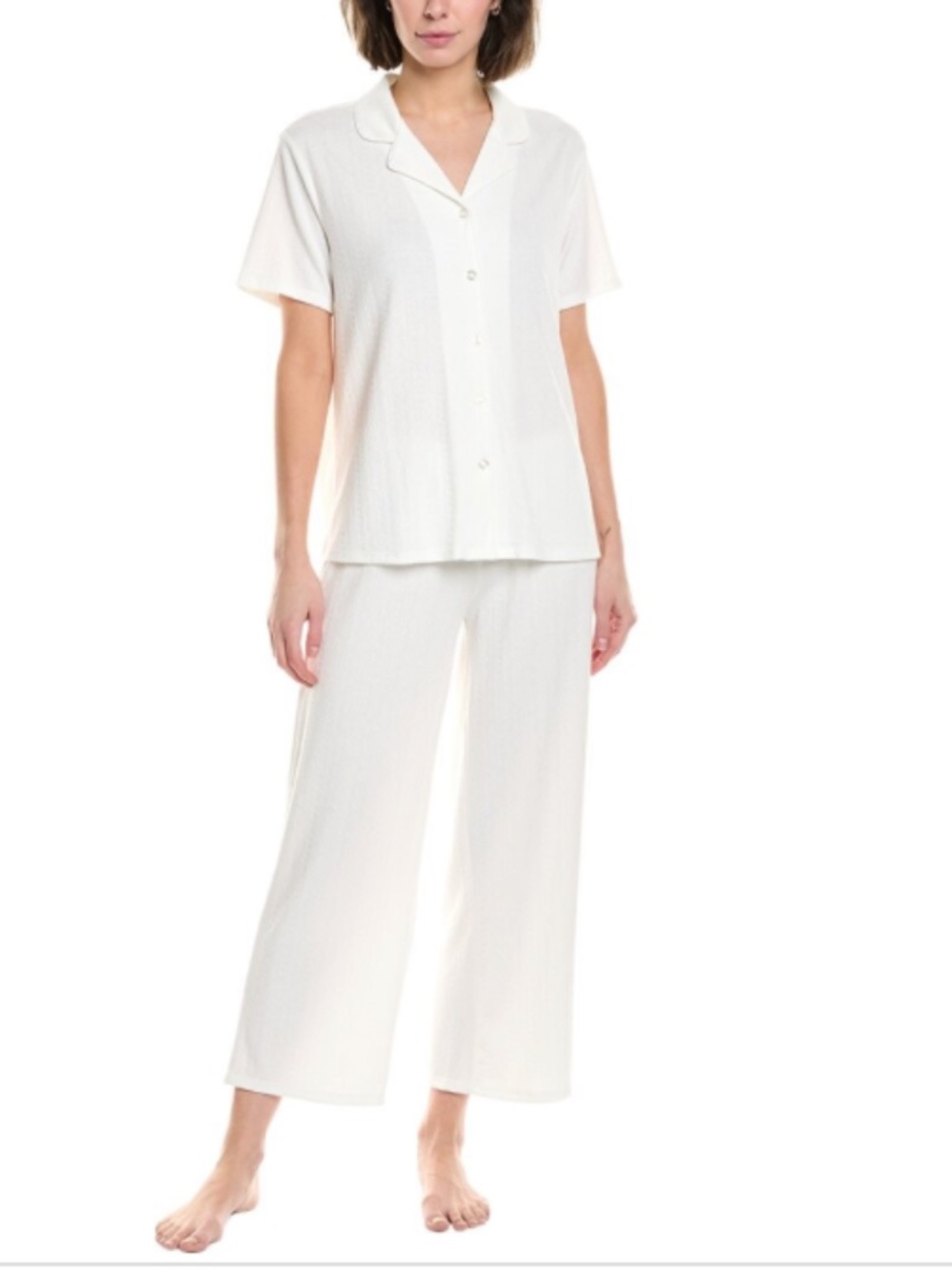 Flora by Flora Nikrooz Womens 2pc Textured Shirt & Pant Set